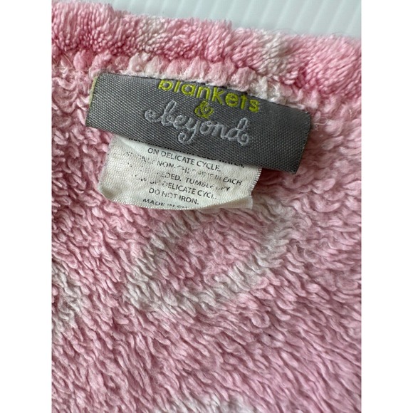 Blankets and Beyond Pink Leaves Animal Baby Blanket Lovey Elephant Giraffe Tiger - Picture 7 of 8